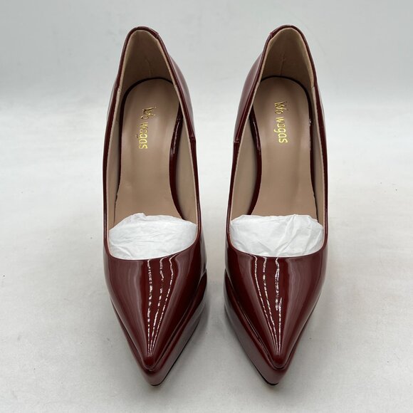 Wo Wagas Brown Heels Platform Patent Pointy - Picture 2 of 6